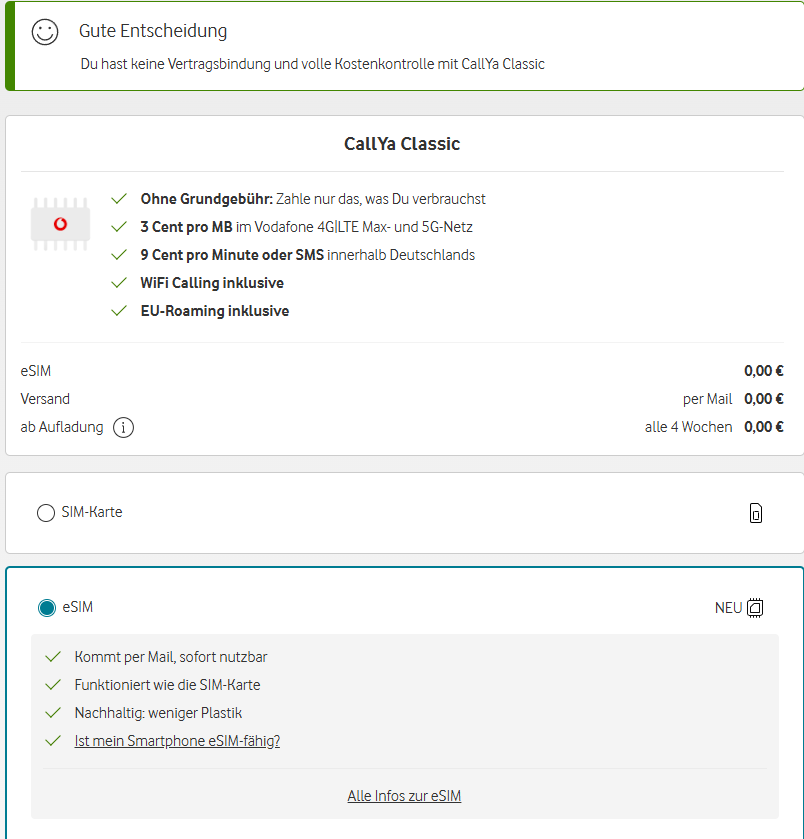 kostenlose eSIM
